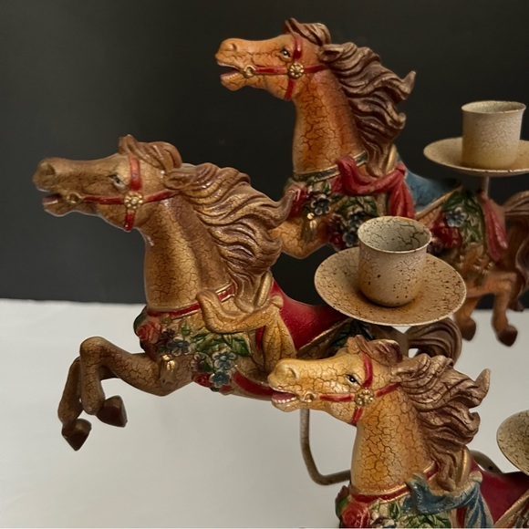 Colorful Carousel Horse Candle Holder 11,5” - Picture 15 of 16